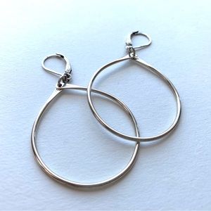 Silver Dangling Hoops